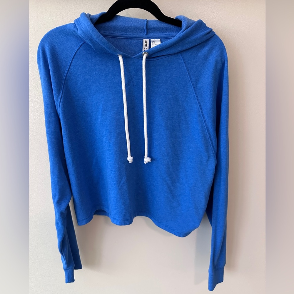 L H&M Royal Blue Cropped Hoodie